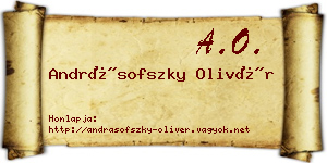 Andrásofszky Olivér névjegykártya