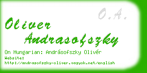oliver andrasofszky business card