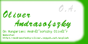 oliver andrasofszky business card